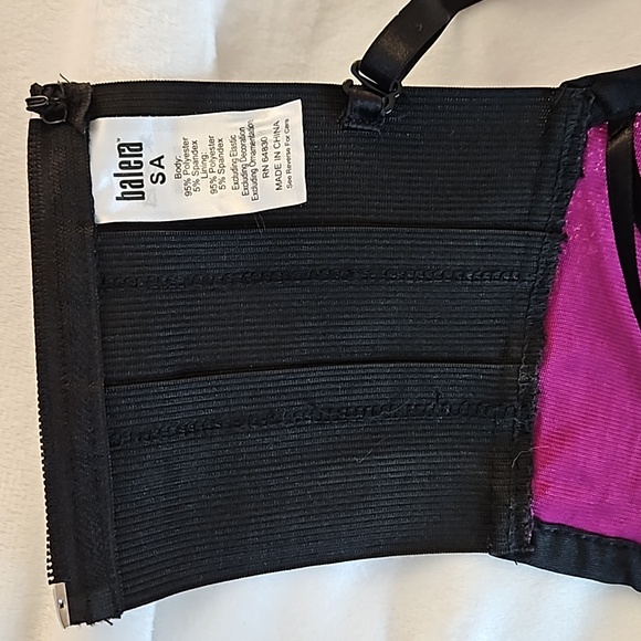 Fuchsia Sequin Bustier Bra Crop Top - Picture 4 of 6